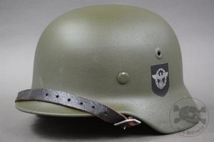 Original German WWII Refurbished M40 Double Decal Police Helmet Size …