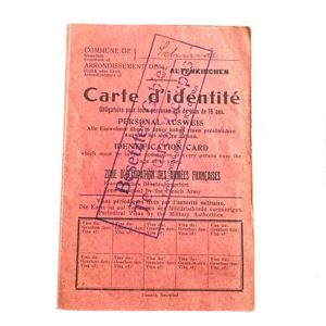 French Occupation of Germany ID - Post WW1