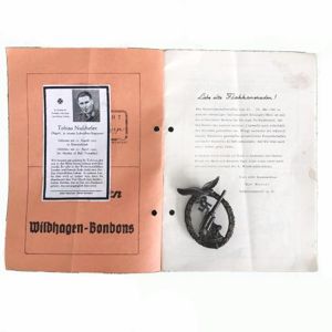 WW2 Luftwaffe Flak Badge & 1961 Comrades Reunion Booklet