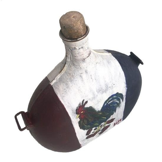 WW2 French Water Canteen - Patriotically Painted — image 3