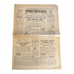 WW2 Times of Malta Newspaper - August 1943