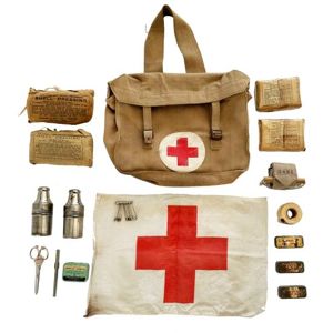 WW2 RAMC Shell Dressing Haversack & Contents