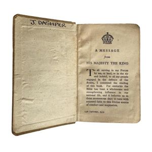 WW2 British Service Bible - Dated 1939