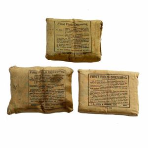 WW2 Three Complete First Field Dressings