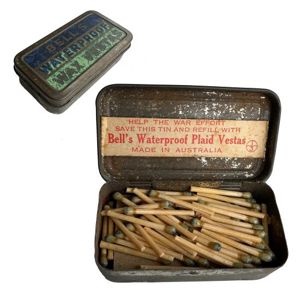 WW2 Australian Waterproof Vesta Matches - Full Tin