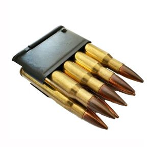 M1 Garand Clip Complete with Eight Inert Rounds