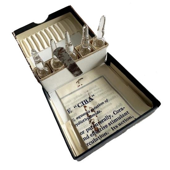 WW2 Box of Coramine Ampoules - Unused. — image 2