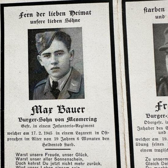 WW2 German Death Card - Brothers — image 3