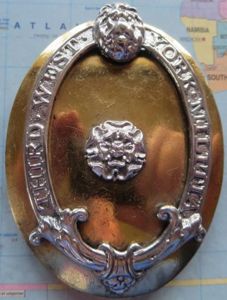 Georgian Third West York Militia Officers Shoulder Belt Plate