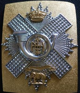 Highland Light Infantry Volunteer Battalion Officers Shoulder Belt Plate