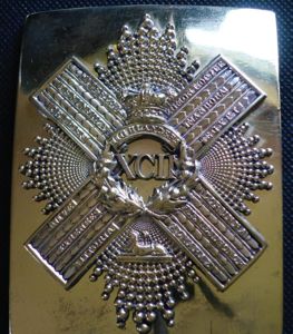 92nd (Gordon) Highlanders Officers Shoulder Belt Plate