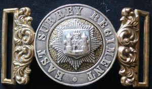 East Surrey Regiment Victorian Officers Waist Belt Plate