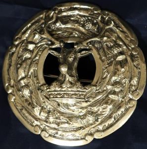 The Gordon Highlanders Volunteer Battalion Officers Plaid Brooch