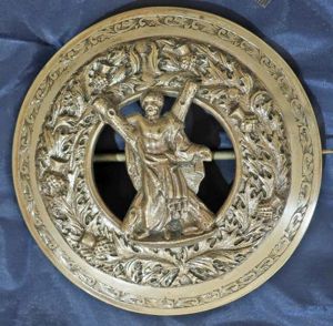 42nd Highlanders The Black Watch Officers silvered Plaid Brooch