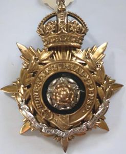 The York & Lancaster Regiment Edwardian Officers Blue Cloth Helmet …