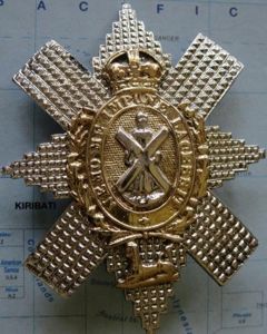 Post 1936 Black Watch Officers Glengarry Badge