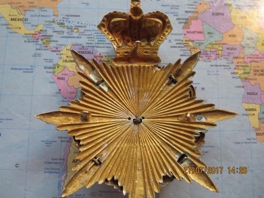 The Somerset Light Infantry QVC Officers Blue Helmet Plate — image 5