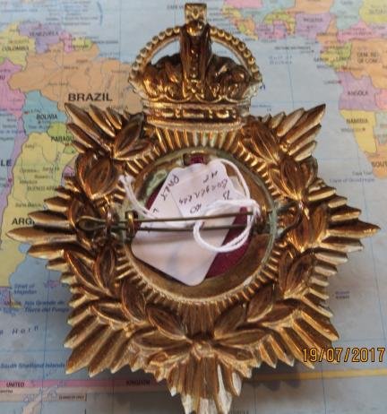 The Border Regiment KC NCOs Blue Cloth Helmet Plate — image 4