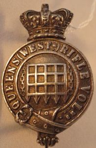 QVC The Queens Westminster Rifle Volunteers Belt or Pouch Badge