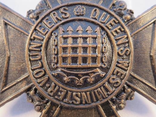 QVC Queens Westminster Rifle Volunteers Helmet Plate — image 2