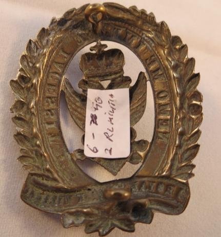 Victorian 2nd Royal Lanark Militia Officers Badge — image 2