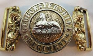 Victorian Gloucestershire Regiment Officers Waist Belt Plate