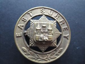 The East Surrey Regiment O/Rs Helment Plate Centre