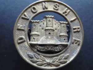 The Devonshire Regiment ORs Helmet plate Centre