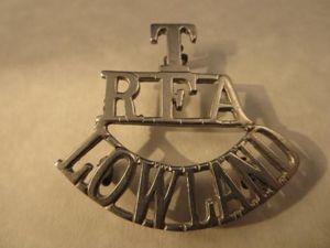 T Royal Field Artillery Lowland in White metal