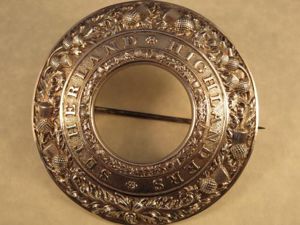 The 93rd Sutherland Highlanders Officers Plaid Brooch