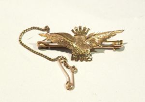 Scarce WW1 Era 9ct Gold RNAS Royal Naval Air Service …