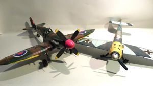 2 Large Vintage WW2 Fighter Aircraft.