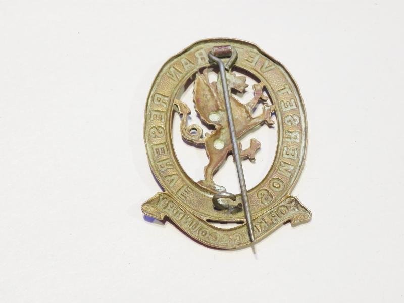 WW1 Somerset Veteran Reserve Glengarry Badge. — image 2