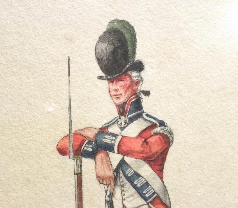 Pair of Vintage Watercolour Painting Coldstream Guards. — image 4