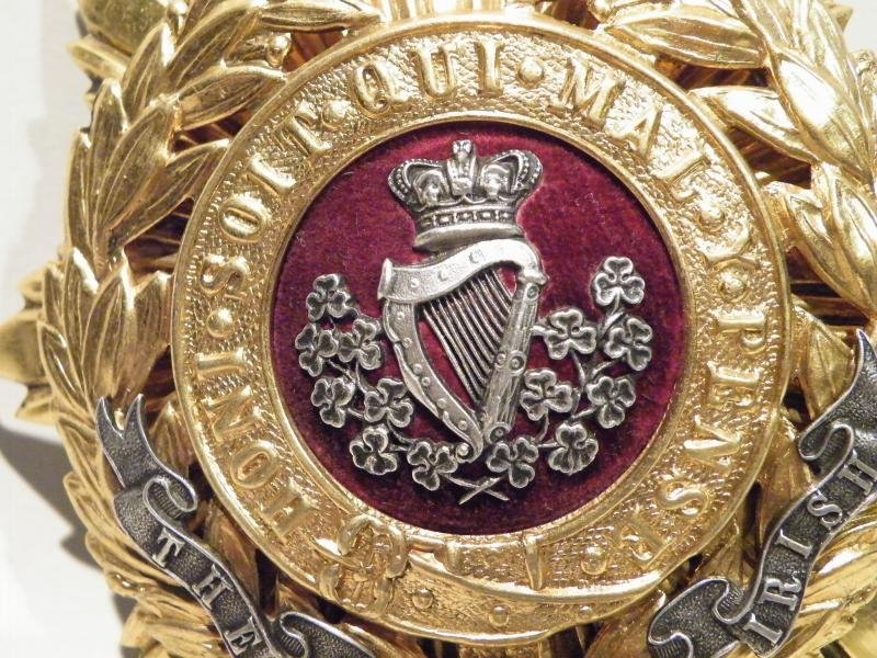 Victorian Royal Irish Regiment Officers Helmet Plate. — image 3