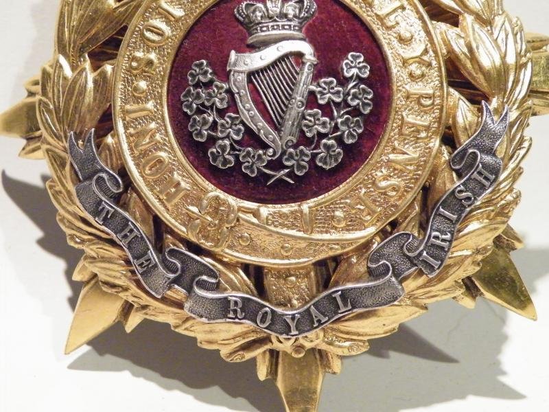 Victorian Royal Irish Regiment Officers Helmet Plate. — image 4