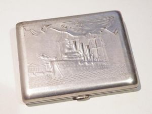 Rare Russian October 1917 Revolution Cigarette Case.