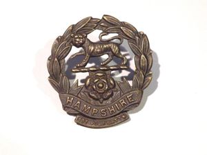 WW1 Era Hampshire regiment Officer's Cap Badge.
