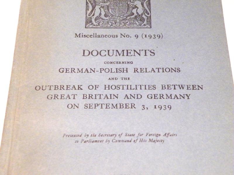 1939 Small Book - Documents Concerning German-Polish Relations — image 2