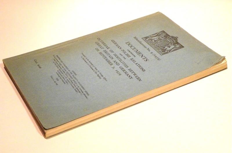1939 Small Book - Documents Concerning German-Polish Relations — image 3