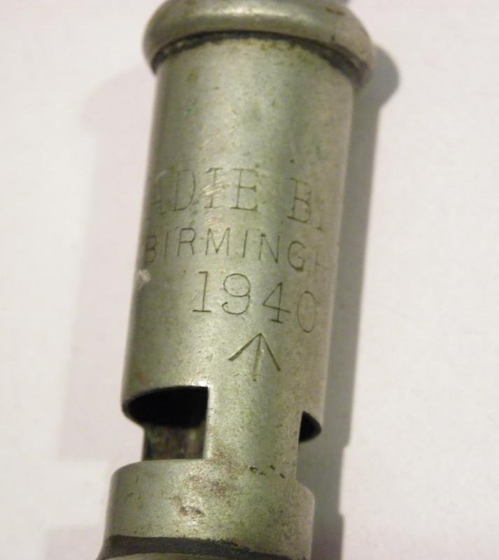 WW2 Dated 1940 Adie Bros Birmingham Whistle — image 3