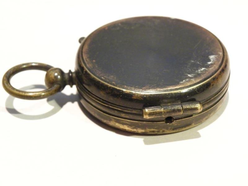 WW1 Era Blackened Brass Marching Compass — image 3