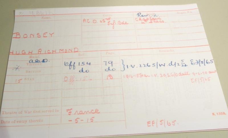 Scarce WW1 Medal Trio to Reverand Bonsey ACD. — image 6