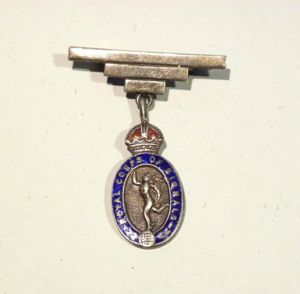 A WW2 Era Sterling Silver Corps of Signals Sweetheart Brooch