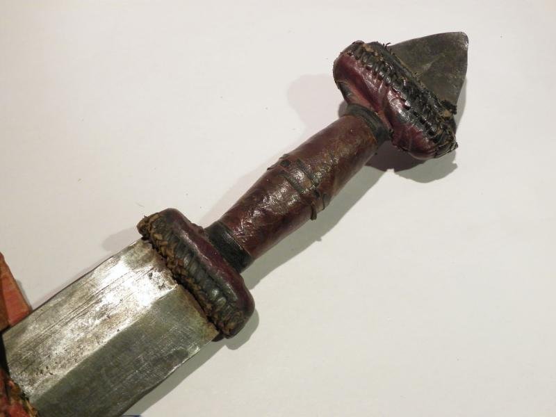 Vintage Tebu Arm Dagger with Scarce Fish Tail Scabbard. — image 2