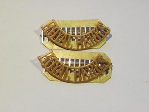 Pair WW2 Royal Berkshire Regiment Shoulder Titles.