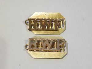 Pair of WW2 Era RWF Shoulder Titles.