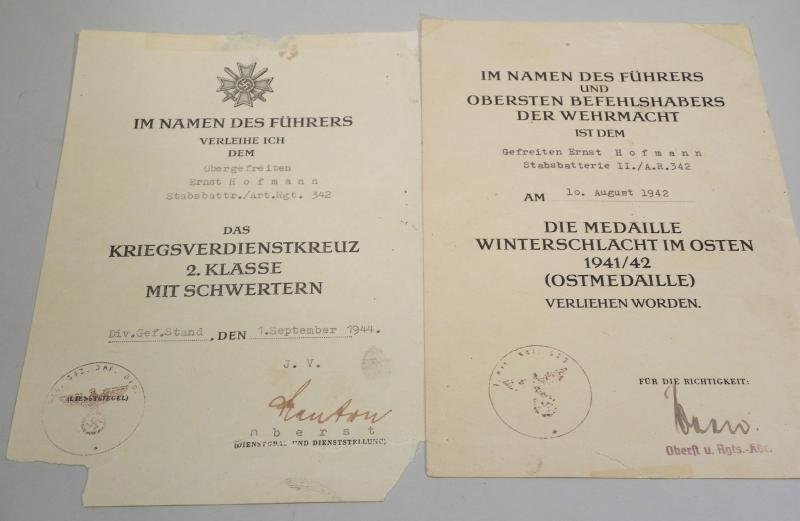 WW2 German Medal Pair Flack Battery Artillery. — image 4