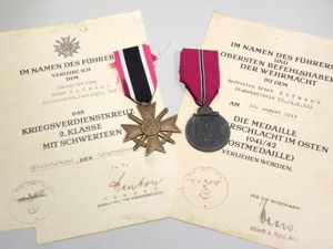 WW2 German Medal Pair Flack Battery Artillery.