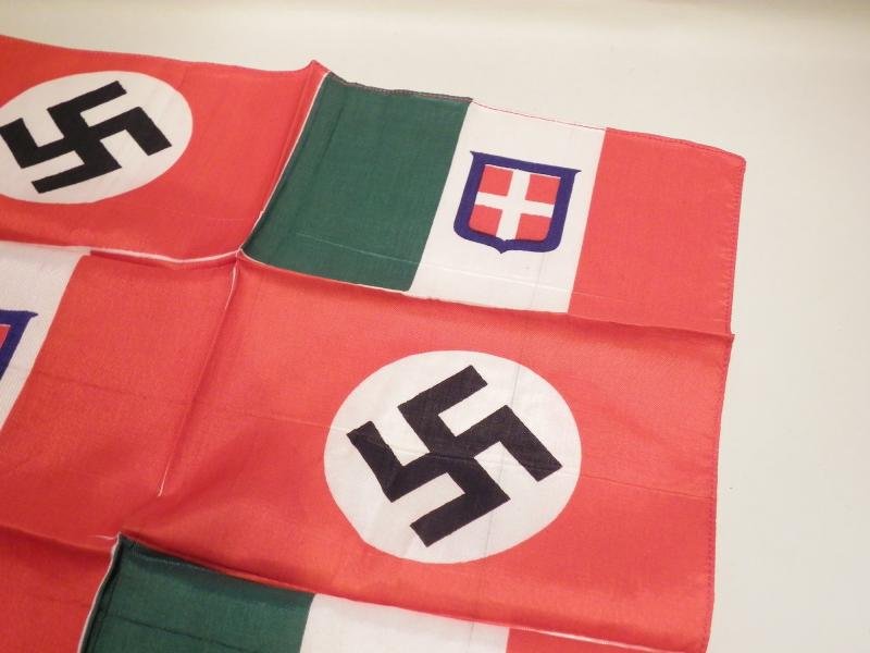 Rare Silk Pocket Square 1939 German Italy Alliance — image 3